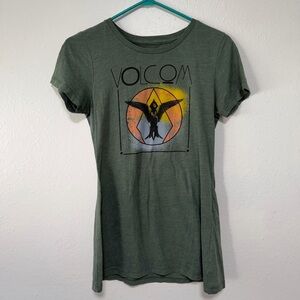 Volcom Women's Green Graphic Tee